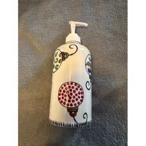M Bagwell Simply Christmas Ceramic Soap‎ Lotion Dispenser Ornament White